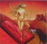 Lucie Ferliková, Venus Eva Chinnamasta, acryl on canvas, 200x190cm, 2008