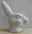 Lucie Ferliková, Z dipl. práce Amalgam: from dissertation Amalgam-Easter rabbit, plaster,wax, 20x19x10cm, 2005