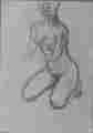 Lucie Ferliková, study of nude, pencil on paper, 21x29,5cm, 2002